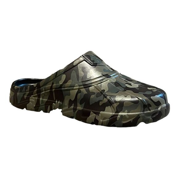 GH Bass Womens Field Clog Flats Camo Blevel Green Brown 11M New - Picture 2 of 9